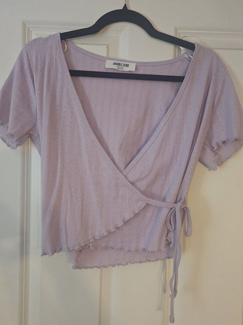 Double Zero purple Wrap top